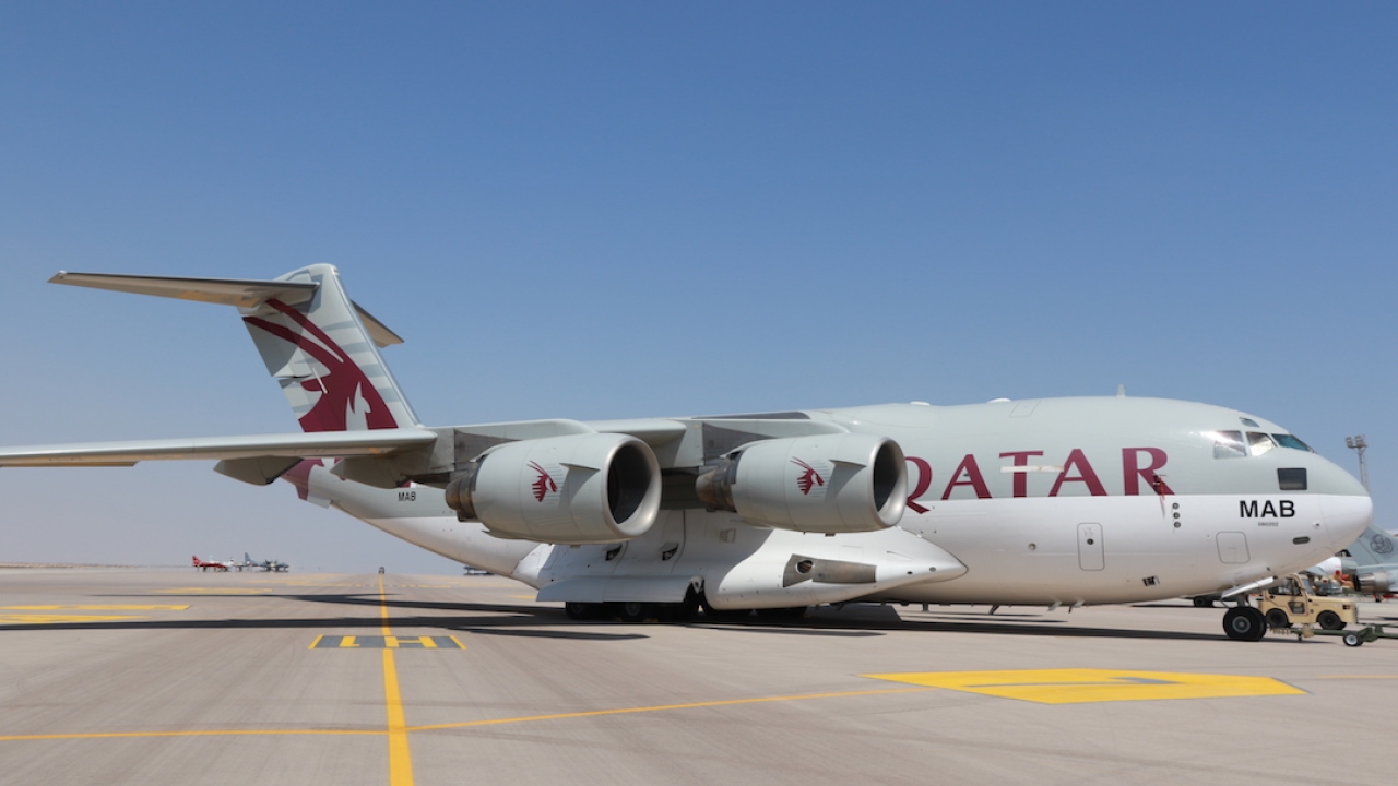 This QEAF C-17A in Qatar Airways
