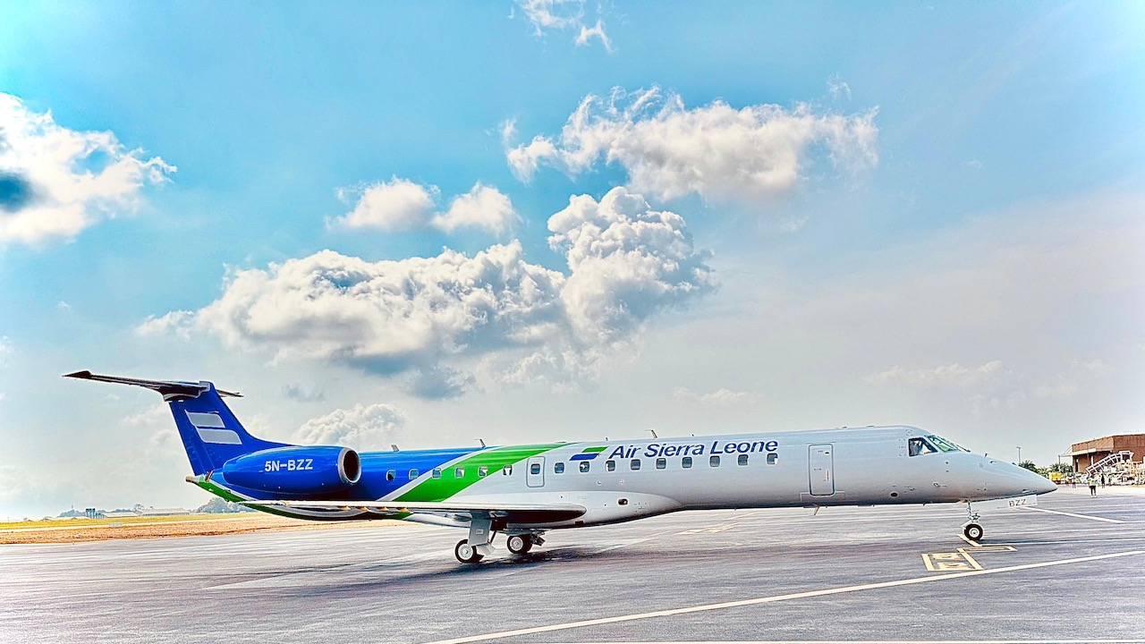 Air Sierra Leone’s first Embraer 145 regional jet