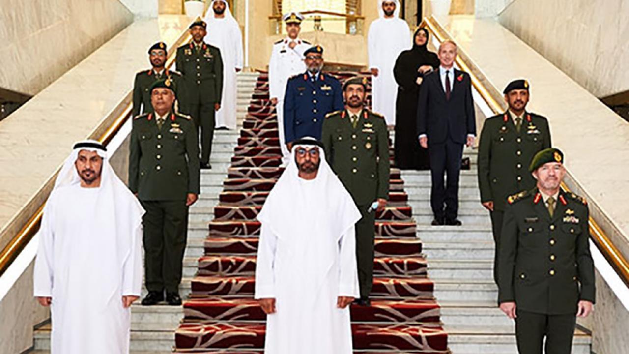 VIP guests gather at the launch of the Zayed Military University in the UAE
