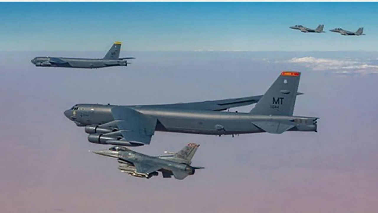 aircraft from US Air Force and Saudi Air Force on exercise