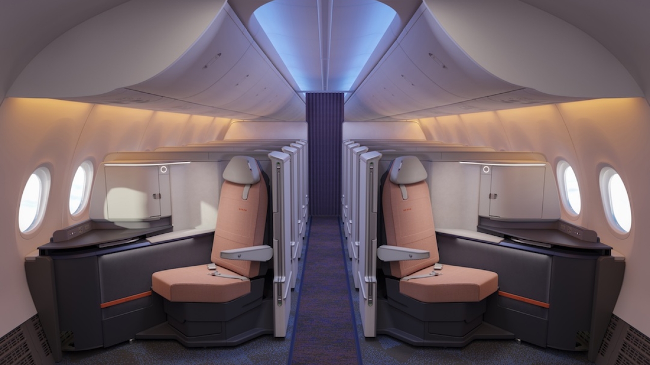 New business-class cabin