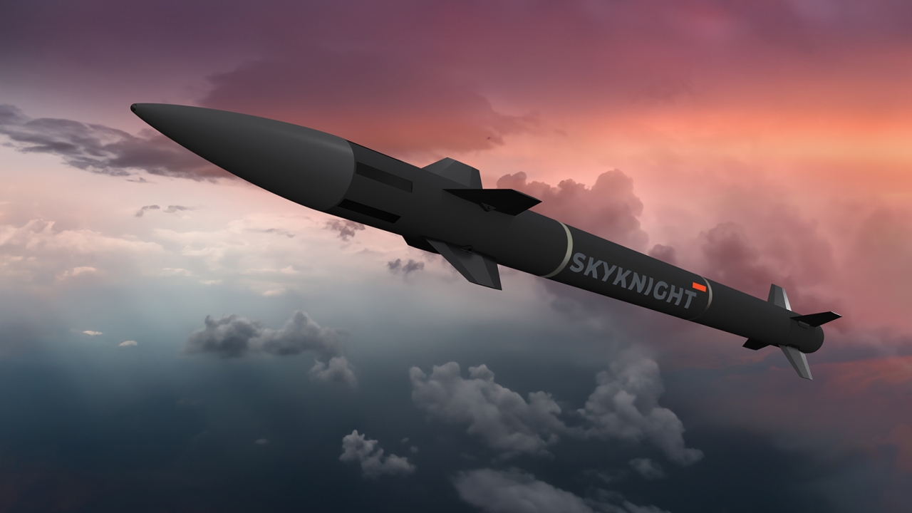 A Halcon Skyknight missile set to bring down aerial attackers